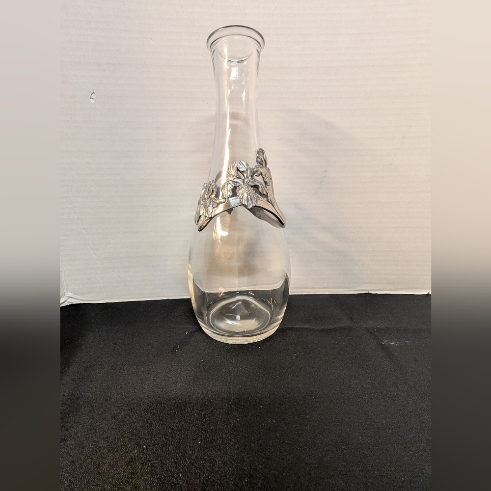 Seagull Pewter Vintage Daffodil Pewter and Glass Vase Canada 1999